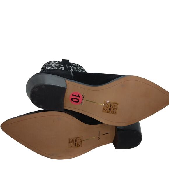 DOLCE VITA SULA Womens NEW Black Suede Embroidered Cowgirl Boots - Size: 10 - Picture 5 of 5